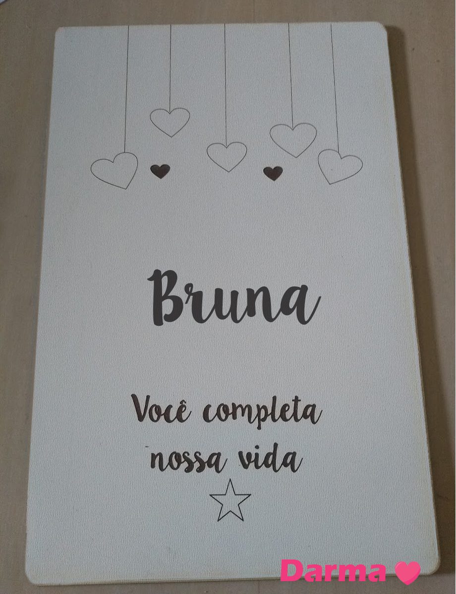 Placa MDF - Chuva de Amor Corações